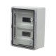 Cutie modulara IP65 din ABS gri, usa transparenta, 2 x 12 module, 300x400x170 mm PP3114 Cutie modulara IP65 din ABS gri, usa transparenta, 2 x 12 module, 300x400x170 mm PP3114