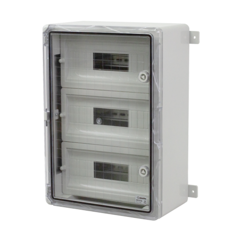Cutie modulara IP65 din ABS gri, usa transparenta, 3 x 15 module, 350x500x190 mm PP3116 Cutie modulara IP65 din ABS gri, usa transparenta, 3 x 15 module, 350x500x190 mm PP3116
