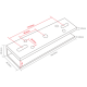 Suport U pt. montaj electromagnet CSE-180P-(S) pe usi din sticla CSE-180P-U