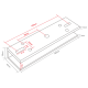 Suport U pt. montaj electromagnet CSE-280P-S pe usi din sticla CSE-280P-U