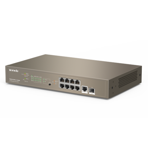 Switch 8 porturi PoE Gigabit, 1 port consola, 1 port SFP Gigabit, management - TENDA TND-TEG5310P-8-150W Switch 8 porturi PoE Gigabit, 1 port consola, 1 port SFP Gigabit, management - TENDA TND-TEG5310P-8-150W