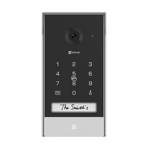 Kit video-interfon, Monitor tactil 7 inch, camera 2K, IR 5m, SDcard, Wi-Fi5, Panou Solar - EZVIZ CS-EP7-3MP-SP