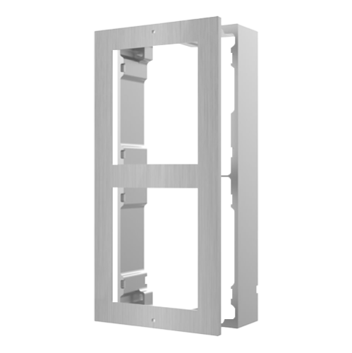 Rama montaj aparent din otel inoxidabil, 2 module, pentru Interfon modular - HIKVISION DS-KD-ACW2-S
