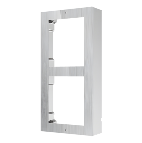 Rama montaj aparent din otel inoxidabil, 2 module, pentru Interfon modular - HIKVISION DS-KD-ACW2-S