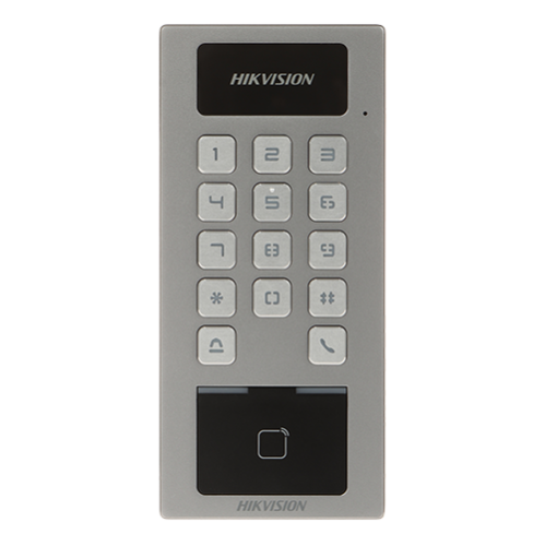 Terminal control acces si interfon cu tastatura, cititor card, Bluetooth, Wi-Fi, Alarma - HIKVISION DS-K1T502DBWX Terminal control acces si interfon cu tastatura, cititor card, Bluetooth, Wi-Fi, Alarma - HIKVISION DS-K1T502DBWX