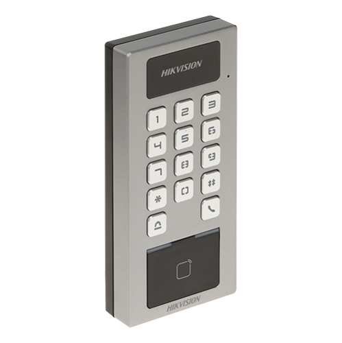 Terminal control acces si interfon cu tastatura, cititor card, Bluetooth, Wi-Fi, Alarma - HIKVISION DS-K1T502DBWX Terminal control acces si interfon cu tastatura, cititor card, Bluetooth, Wi-Fi, Alarma - HIKVISION DS-K1T502DBWX