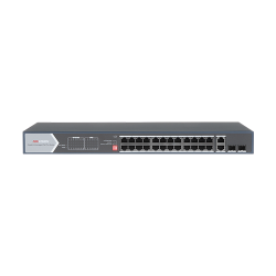 Switch 24 porturi PoE, 370W, uplink 2x SFP + 2x RJ-45 Gigabit - HIKVISION DS-3E0528HP-E