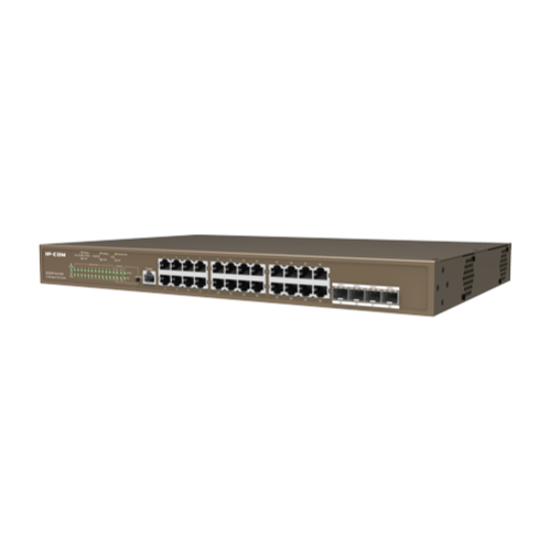 Switch 24 porturi PoE Gigabit, 4 porturi SFP Gigabit, 1 port consola,1U, L3 Management - IP-COM G5328P-24-410W Switch 24 porturi PoE Gigabit, 4 porturi SFP Gigabit, 1 port consola,1U, L3 Management - IP-COM G5328P-24-410W