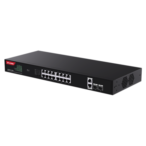 Switch 16 porturi Gigabit PoE, 2 x RJ45 Gigabit Uplink, 2 x SFP Gigabit, 1U - IP-COM G1120P-16-250W Switch 16 porturi Gigabit PoE, 2 x RJ45 Gigabit Uplink, 2 x SFP Gigabit, 1U - IP-COM G1120P-16-250W