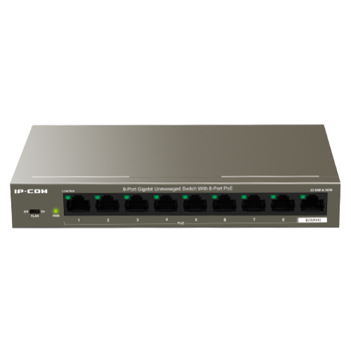 Switch 8 porturi Gigabit PoE, 1 x RJ45 Gigabit Uplink - IP-COM G1109P-8-102W Switch 8 porturi Gigabit PoE, 1 x RJ45 Gigabit Uplink - IP-COM G1109P-8-102W