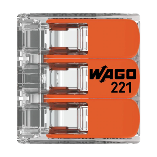 Conector derivatie 3 fire, max. 4 mm² (50 buc.) - WAGO 221-413 Conector derivatie 3 fire, max. 4 mm² (50 buc.) - WAGO 221-413