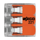 Conector derivatie 3 fire, max. 4 mm² (50 buc.) - WAGO 221-413 Conector derivatie 3 fire, max. 4 mm² (50 buc.) - WAGO 221-413