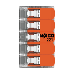 Conector derivatie 5 fire, max. 4 mm² (25 buc.) - WAGO 221-415 Conector derivatie 5 fire, max. 4 mm² (25 buc.) - WAGO 221-415