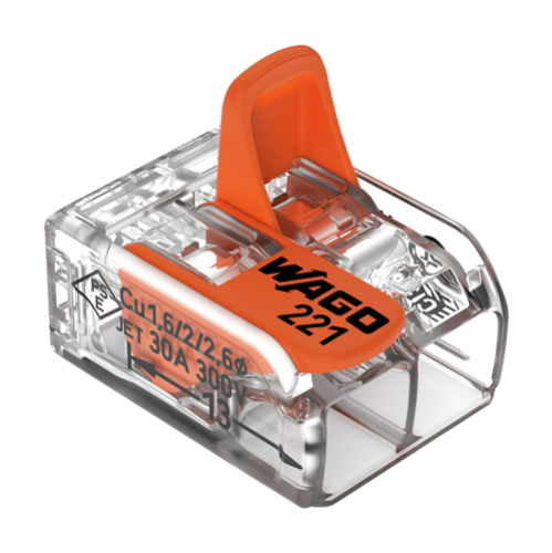 Conector derivatie 2 fire, max. 6 mm² (50 buc.) - WAGO 221-612 Conector derivatie 2 fire, max. 6 mm² (50 buc.) - WAGO 221-612