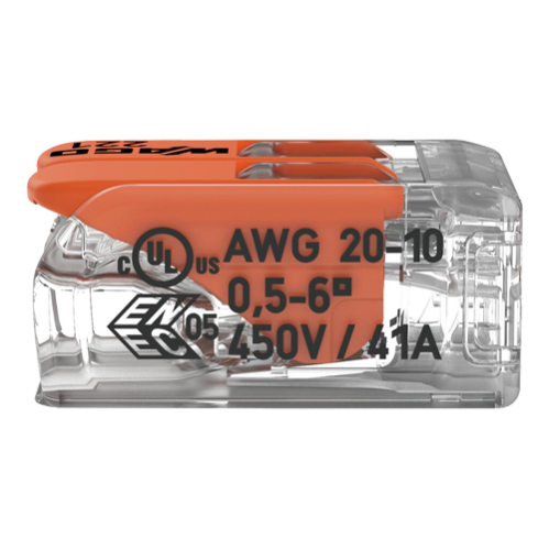 Conector derivatie 2 fire, max. 6 mm² (50 buc.) - WAGO 221-612 Conector derivatie 2 fire, max. 6 mm² (50 buc.) - WAGO 221-612