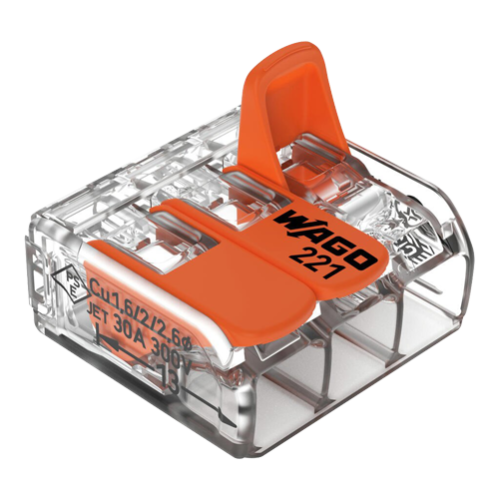 Conector derivatie 3 fire, max. 6 mm² (30 buc.) - WAGO 221-613 Conector derivatie 3 fire, max. 6 mm² (30 buc.) - WAGO 221-613