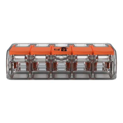 Conector derivatie 5 fire, max. 6 mmÂ² (15 buc.) - WAGO 221-615