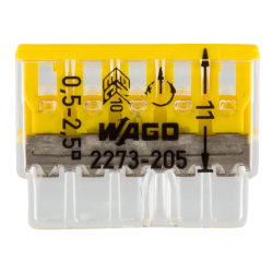 Conector compact de imbinare, 5 fire, max. 2.5 mm² (100 buc.) - WAGO 2273-205 Conector compact de imbinare, 5 fire, max. 2.5 mm² (100 buc.) - WAGO 2273-205