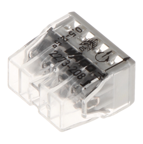 Conector compact de imbinare, 8 fire, max. 2.5 mm² (50 buc.) - WAGO 2273-208 Conector compact de imbinare, 8 fire, max. 2.5 mm² (50 buc.) - WAGO 2273-208