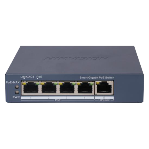 Switch 4 porturi Gigabit PoE, 1 port Uplink, Management - HIKVISION DS-3E1505P-EI Switch 4 porturi Gigabit PoE, 1 port Uplink, Management - HIKVISION DS-3E1505P-EI