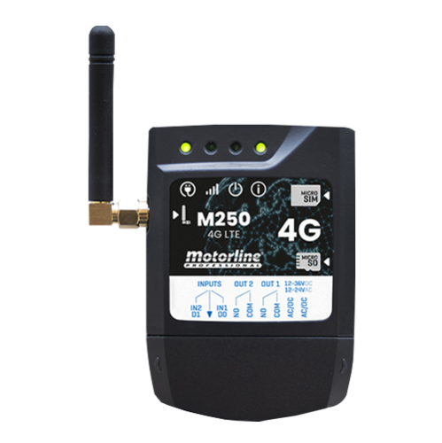 Controller GSM 4G, Bluetooth, 2 relee, card SIM inclus MOTORLINE GSM-M250 Controller GSM 4G, Bluetooth, 2 relee, card SIM inclus MOTORLINE GSM-M250