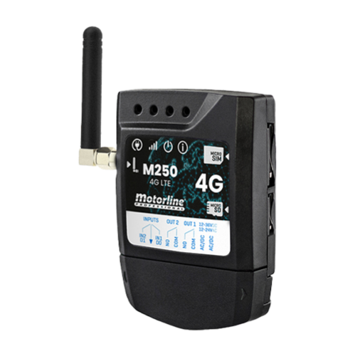 Controller GSM 4G, Bluetooth, 2 relee, card SIM inclus MOTORLINE GSM-M250 Controller GSM 4G, Bluetooth, 2 relee, card SIM inclus MOTORLINE GSM-M250