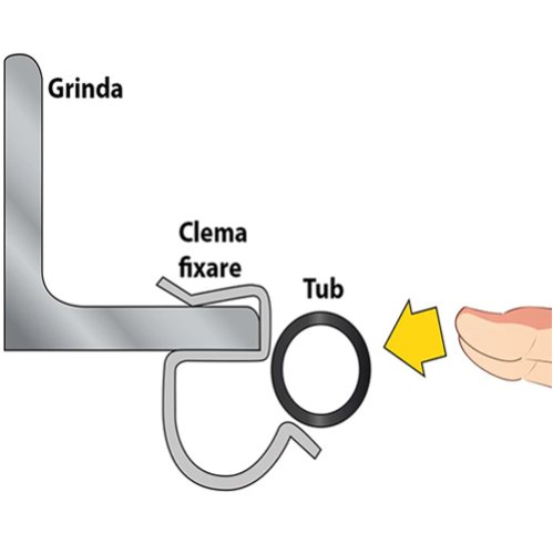 Clema fixare tub pe grinda Ã25-30 MM, grosime grinda 7,2-12 MM CC (100 buc.) - CELO 91230CC