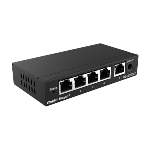 Switch L2, 5 x RJ45 1G, Cloud Management - Ruijie Reyee RG-ES205GC Switch L2, 5 x RJ45 1G, Cloud Management - Ruijie Reyee RG-ES205GC