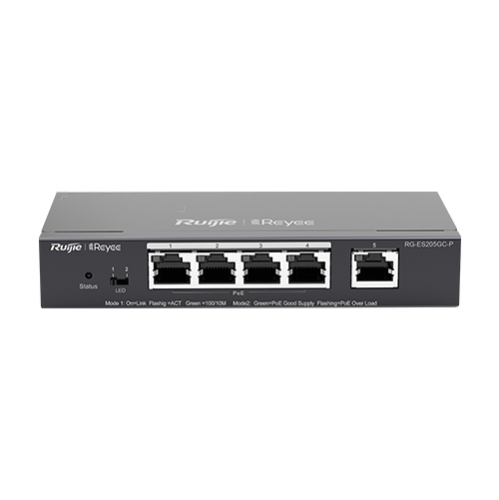 Switch L2, 4 x RJ45 1G PoE, 1 x RJ45 1G, Cloud Management - Ruijie Reyee RG-ES205GC-P