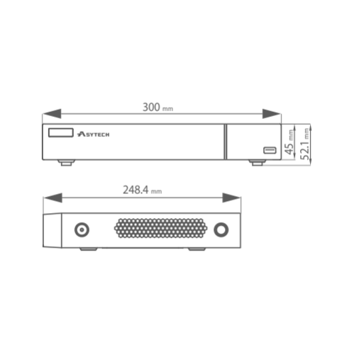 NVR 4 canale IP 5 MP - ASYTECH seria VT VT-N1304H