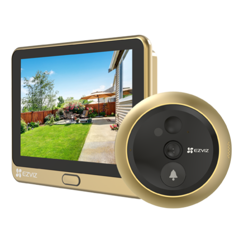 Vizor electronic smart, Wi-Fi, FullHD, monitor 4.3 inch, sonerie, acumulator 4600mAh, Auriu - EZVIZ CS-DP2C-Golden Vizor electronic smart, Wi-Fi, FullHD, monitor 4.3 inch, sonerie, acumulator 4600mAh, Auriu - EZVIZ CS-DP2C-Golden