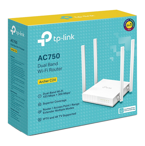 Router Wireless TP-Link Archer C24, AC750, Dual Band ArcherC24 Router Wireless TP-Link Archer C24, AC750, Dual Band ArcherC24