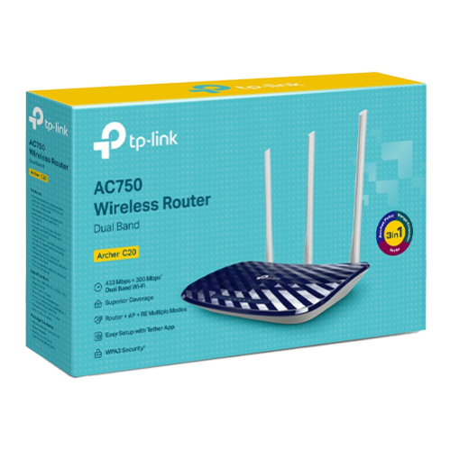 Router wireless AC750 TP-Link Archer C20, Dual Band ArcherC20 Router wireless AC750 TP-Link Archer C20, Dual Band ArcherC20