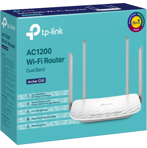 Router Wireless TP-Link Archer C50 AC1200 Dual Band Beamforming ArcherC50 Router Wireless TP-Link Archer C50 AC1200 Dual Band Beamforming ArcherC50