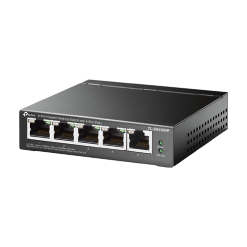 Switch 4 x RJ45 1G PoE, 1 x RJ45 1G, Unmanaged - TP-Link TL-SG1005P Switch 4 x RJ45 1G PoE, 1 x RJ45 1G, Unmanaged - TP-Link TL-SG1005P