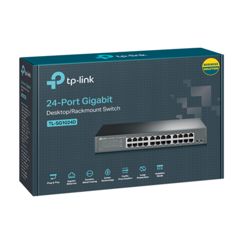 Switch L2, 24 x RJ45 1G, Unmanaged - TP-Link TL-SG1024D Switch L2, 24 x RJ45 1G, Unmanaged - TP-Link TL-SG1024D
