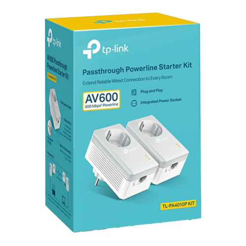 Starter kit Powerline TP-LINK TL-PA4010PKIT AV600 Passthrough - TP-LINK TL-PA4010PKIT Starter kit Powerline TP-LINK TL-PA4010PKIT AV600 Passthrough - TP-LINK TL-PA4010PKIT