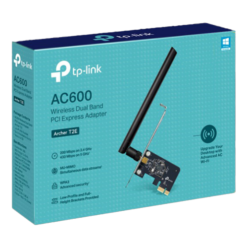 Placa de retea Wireless TP-Link Archer T2E AC600 Dual-Band PCIe - TP-LINK ArcherT2E Placa de retea Wireless TP-Link Archer T2E AC600 Dual-Band PCIe - TP-LINK ArcherT2E