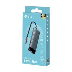 Hub USB-C 6-in-1, 1 x USB-C PD 100W, 1 x USB-C, 2 x USB-A, 1 x HDMI 4K@60Hz, 1 x RJ45 1G - TP-Link UH6120C Hub USB-C 6-in-1, 1 x USB-C PD 100W, 1 x USB-C, 2 x USB-A, 1 x HDMI 4K@60Hz, 1 x RJ45 1G - TP-Link UH6120C