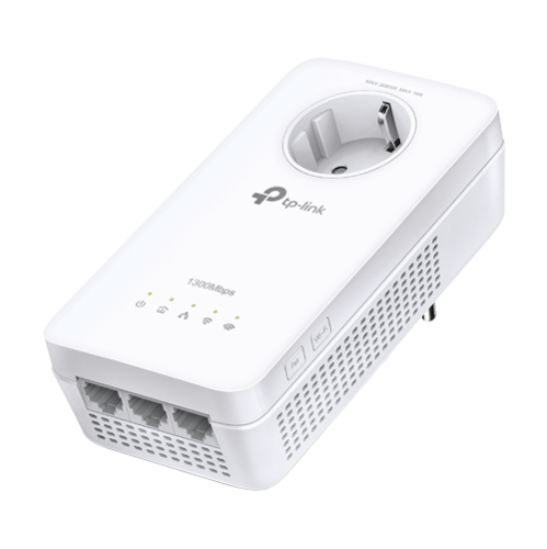 Powerline AV1300, Passthrough, Wi-Fi 5, AC1200 Dual-Band, 3 x RJ45 Gigabit - TP-Link TL-WPA8631P Powerline AV1300, Passthrough, Wi-Fi 5, AC1200 Dual-Band, 3 x RJ45 Gigabit - TP-Link TL-WPA8631P