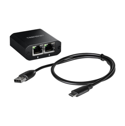 Splitter RJ45 Gigabit 1 IN, 2 OUT, USB-C - TRENDnet TEG-102S Splitter RJ45 Gigabit 1 IN, 2 OUT, USB-C - TRENDnet TEG-102S