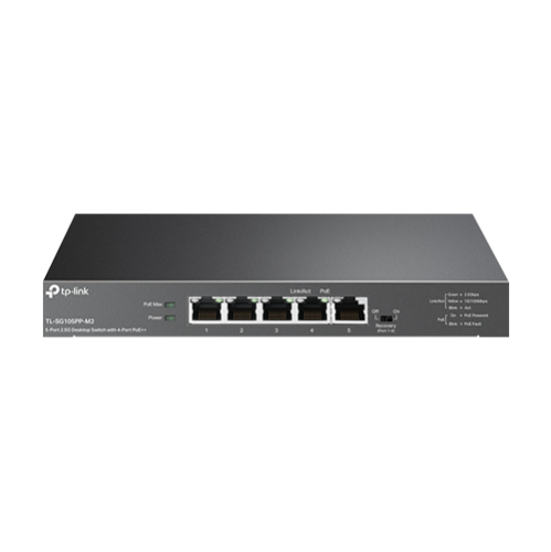 Switch 4 x RJ45 2.5G PoE, 1 x RJ45 2.5G, Unmanaged - TP-Link TL-SG105PP-M2 Switch 4 x RJ45 2.5G PoE, 1 x RJ45 2.5G, Unmanaged - TP-Link TL-SG105PP-M2