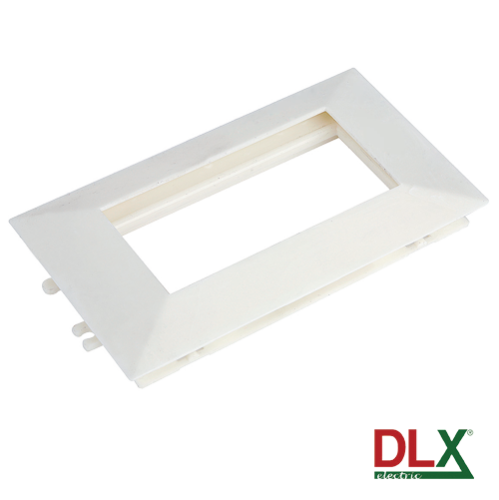 Rama alba tripla pentru aparataj 45x45 mm (6 module) - DLX DLX-102-13 Rama alba tripla pentru aparataj 45x45 mm (6 module) - DLX DLX-102-13