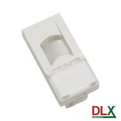 Panel cu o fereastra Keystone Jack 45x22.5 mm - DLX DLX-245-50 Panel cu o fereastra Keystone Jack 45x22.5 mm - DLX DLX-245-50