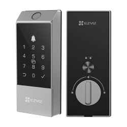 Yala inteligenta cu amprenta, multiple metode de deblocare, Wi-Fi, verificare status inchidere - EZVIZ CS-DL04(WBCP,M)