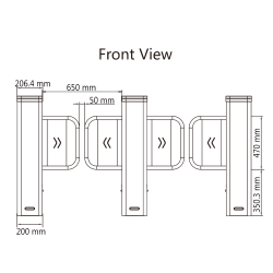 Poarta acrilica, 65 cm pentru poarta batanta DS-K3B501SX - HIKVISION DS-K3B501SX/601SX-Dp65/2 Poarta acrilica, 65 cm pentru poarta batanta DS-K3B501SX - HIKVISION DS-K3B501SX/601SX-Dp65/2