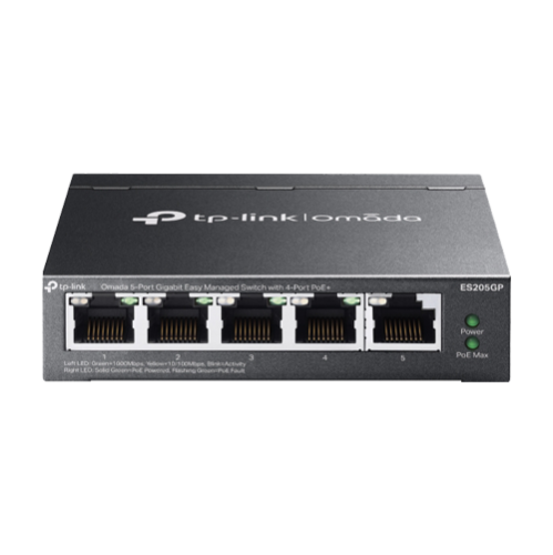 Switch 4 x RJ45 1G PoE, 1 x RJ45 1G, Buget PoE 65W, Easy Managed - TP-Link Omada ES205GP