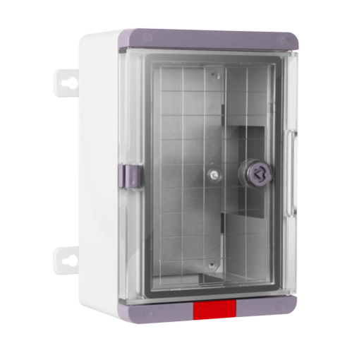Cutie distributie IP67 din ABS gri, usa transparenta, placa metalica, 200x300x130 mm PS203013 Cutie distributie IP67 din ABS gri, usa transparenta, placa metalica, 200x300x130 mm PS203013