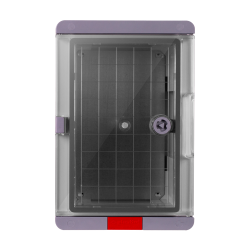 Cutie distributie IP67 din ABS gri, usa transparenta, placa metalica, 200x300x130 mm PS203013