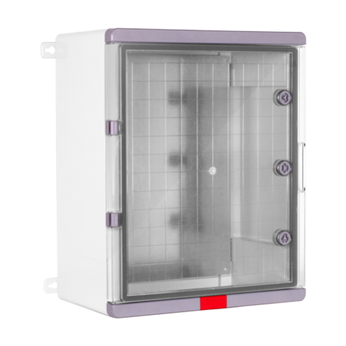 Cutie distributie IP67 din ABS gri, usa transparenta, placa metalica, 400x500x240 mm PS405024 Cutie distributie IP67 din ABS gri, usa transparenta, placa metalica, 400x500x240 mm PS405024
